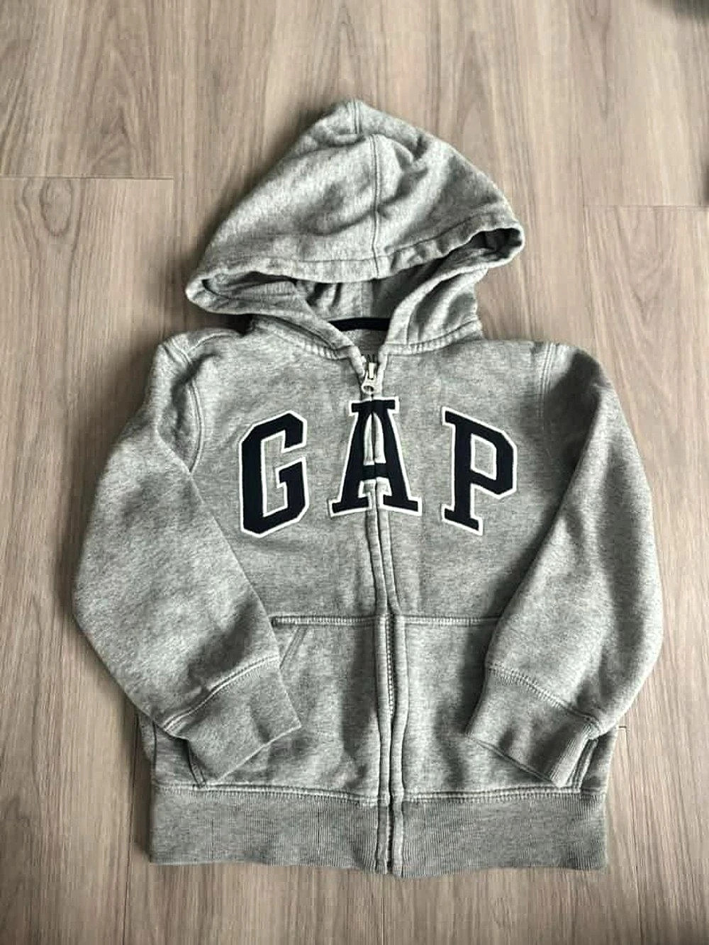 GAP Kids Arch Logo Zip Hoodie Gray 5T